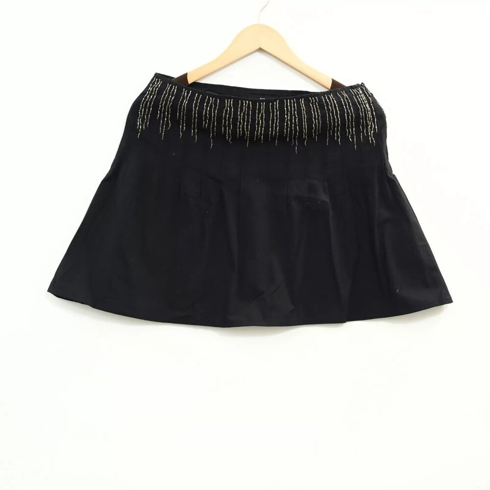 Day Birger Et Mikkelsen Bead Embellished Black Mini Skirt Cotton M NWT